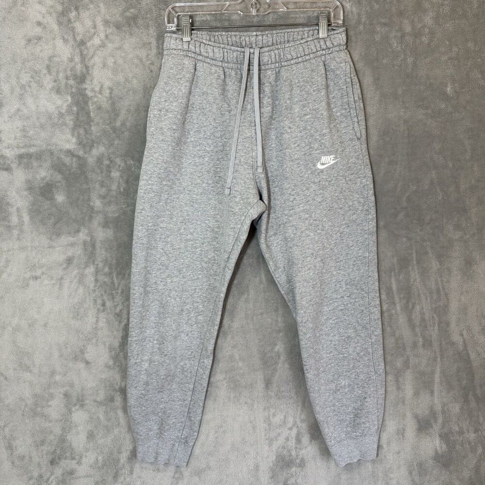 Nike Men's Gray Pants M Heather Sweatpants Joggers Athleisure Club Fleece Run